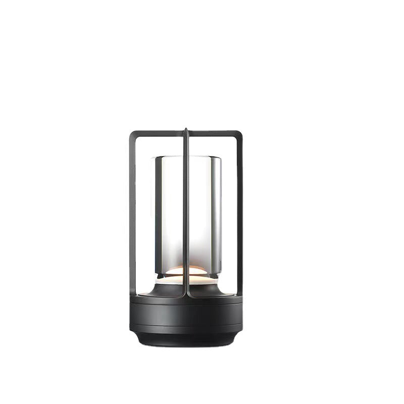 Aluminum Acrylic Rechargeable Night Table Lamp