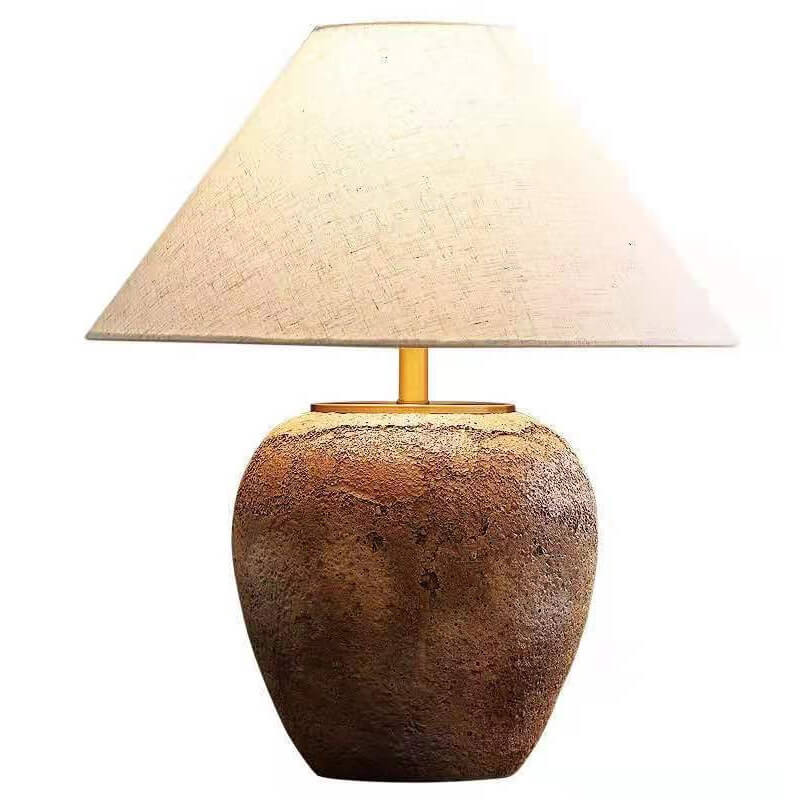 Fabric Ceramic Jar Table Lamp