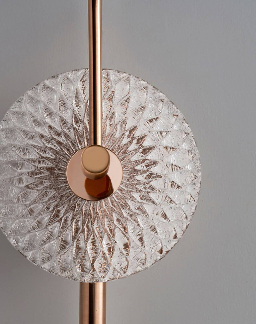 Textured Glass Round Curved Wall Lamp
