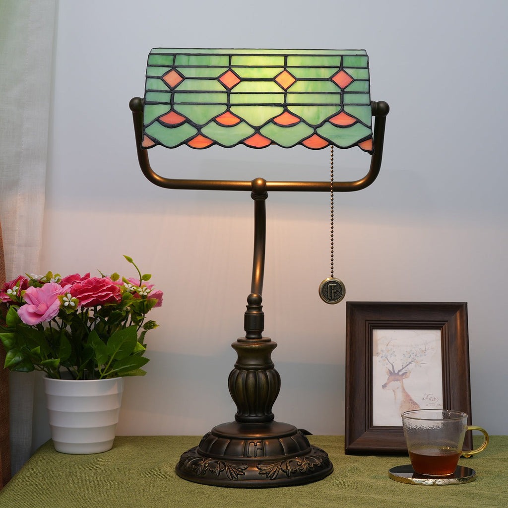 Green Leaf Red Spot Table Lamp