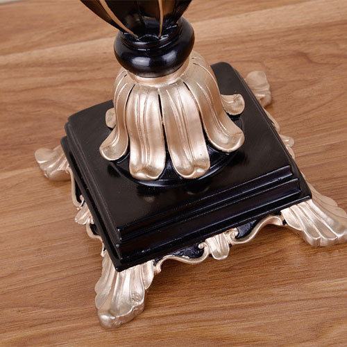 Fabric Cone Tassel Resin Table Lamp