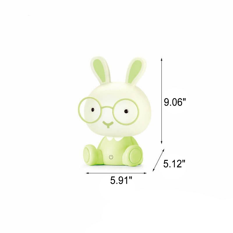 Cartoon Rabbit Glasses Night Table Lamp