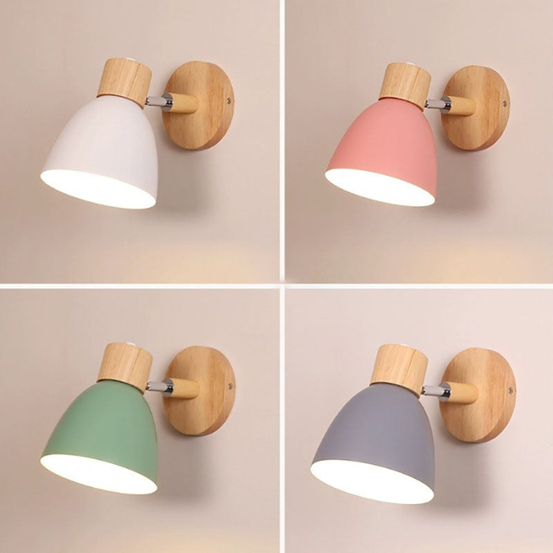 Solid Color Macaron Iron Wall Lamp
