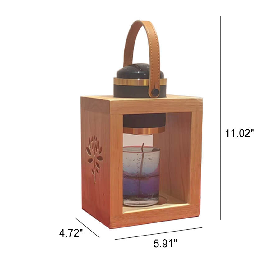 Solid Wood Square Melting Table Lamp