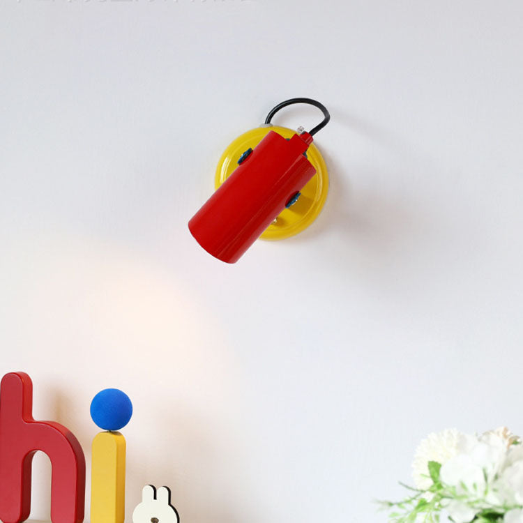 Iron Geometric Cylinder Living Wall Lamp