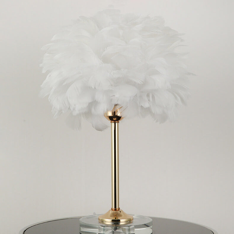Feather Crystal Table Lamp