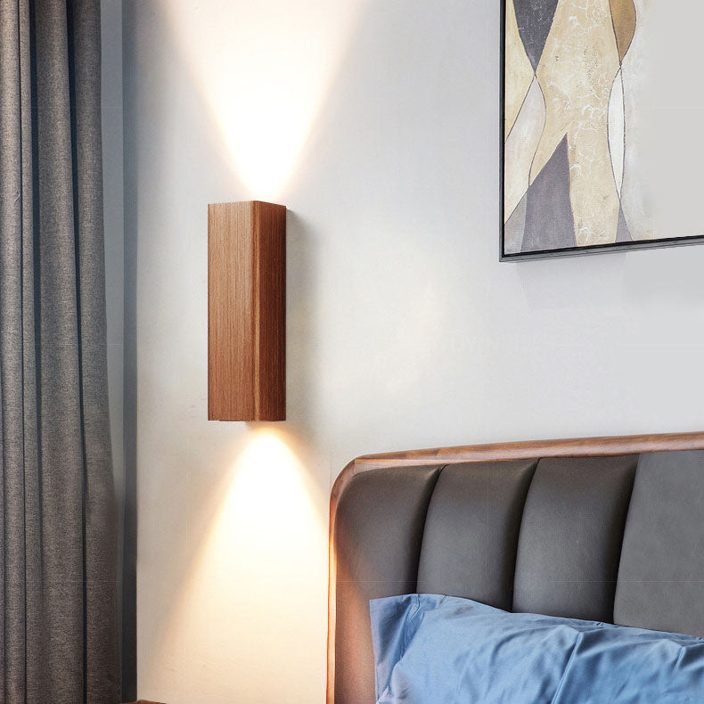 Brushed Aluminum Rectangular Column Wall Lamp
