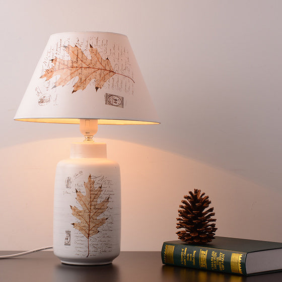 Cylinder Rectangle Ceramic Cardboard Table Lamp