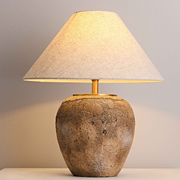 Shabby Chic Cone Fabric Table Lamp