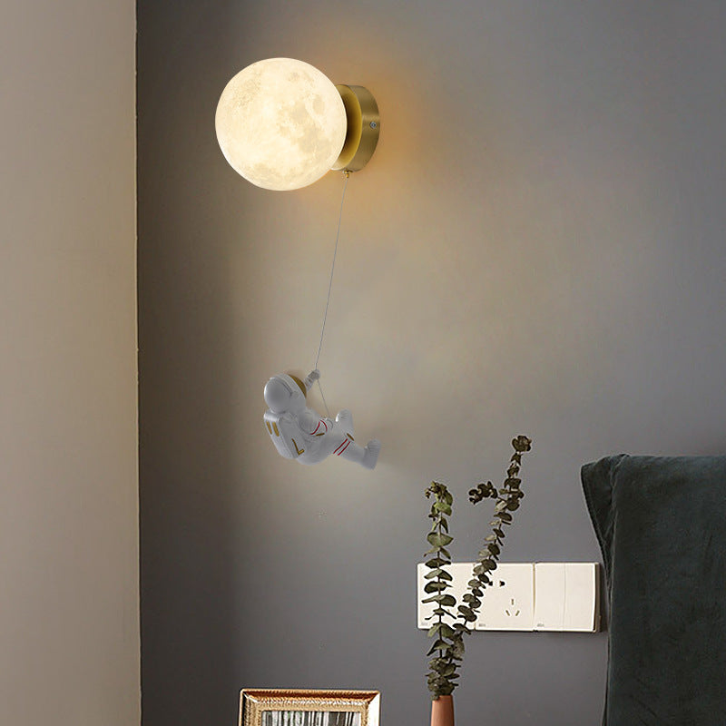 3D Printed Moon Resin Wall Lamp
