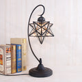 Pentagram Iron Glass Bedroom Table Lamp