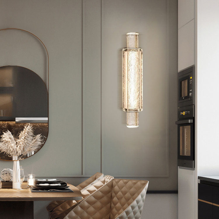 Water Grain Glass Column Wall Lamp