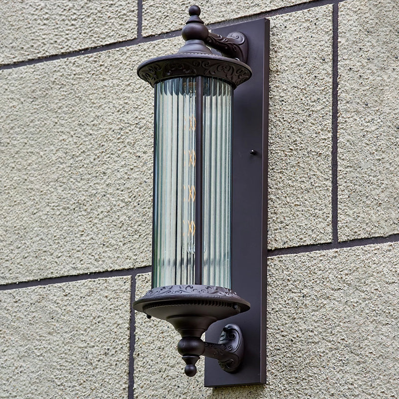 Aluminum Glass Cylinder Garden Outdoor Light