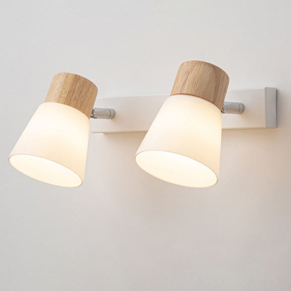 Horn Rubber Wood Iron Wall Lamp