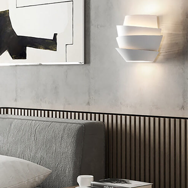 Layers Half Cylinder Iron 2-Light Wall Lamp