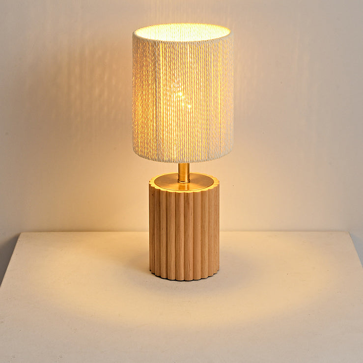 Round Cylinder Paper Rope Table Lamp