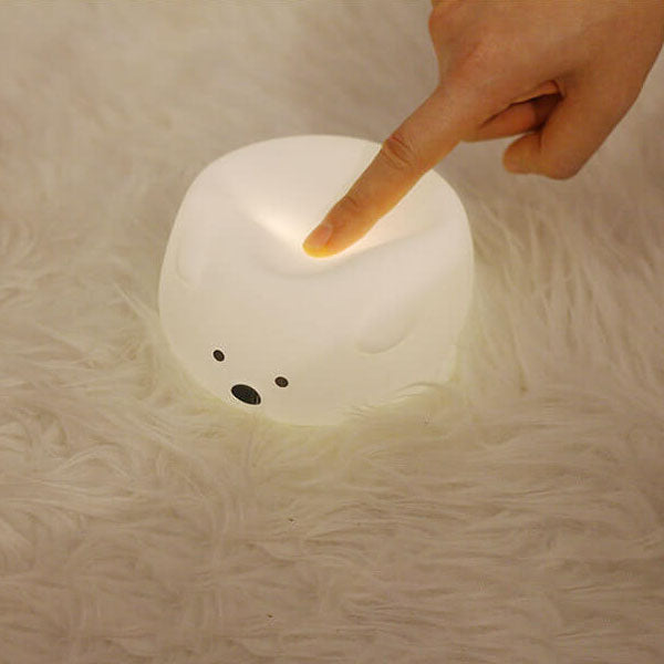 Cartoon Bear Silicone Kids Table Lamp