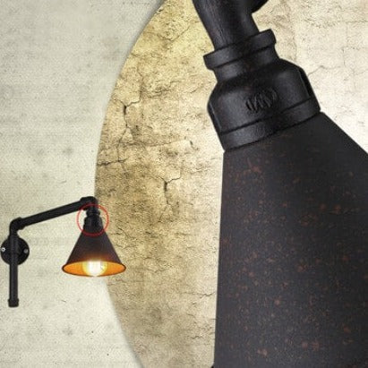 Plumbing Cone Iron Wall Lamp