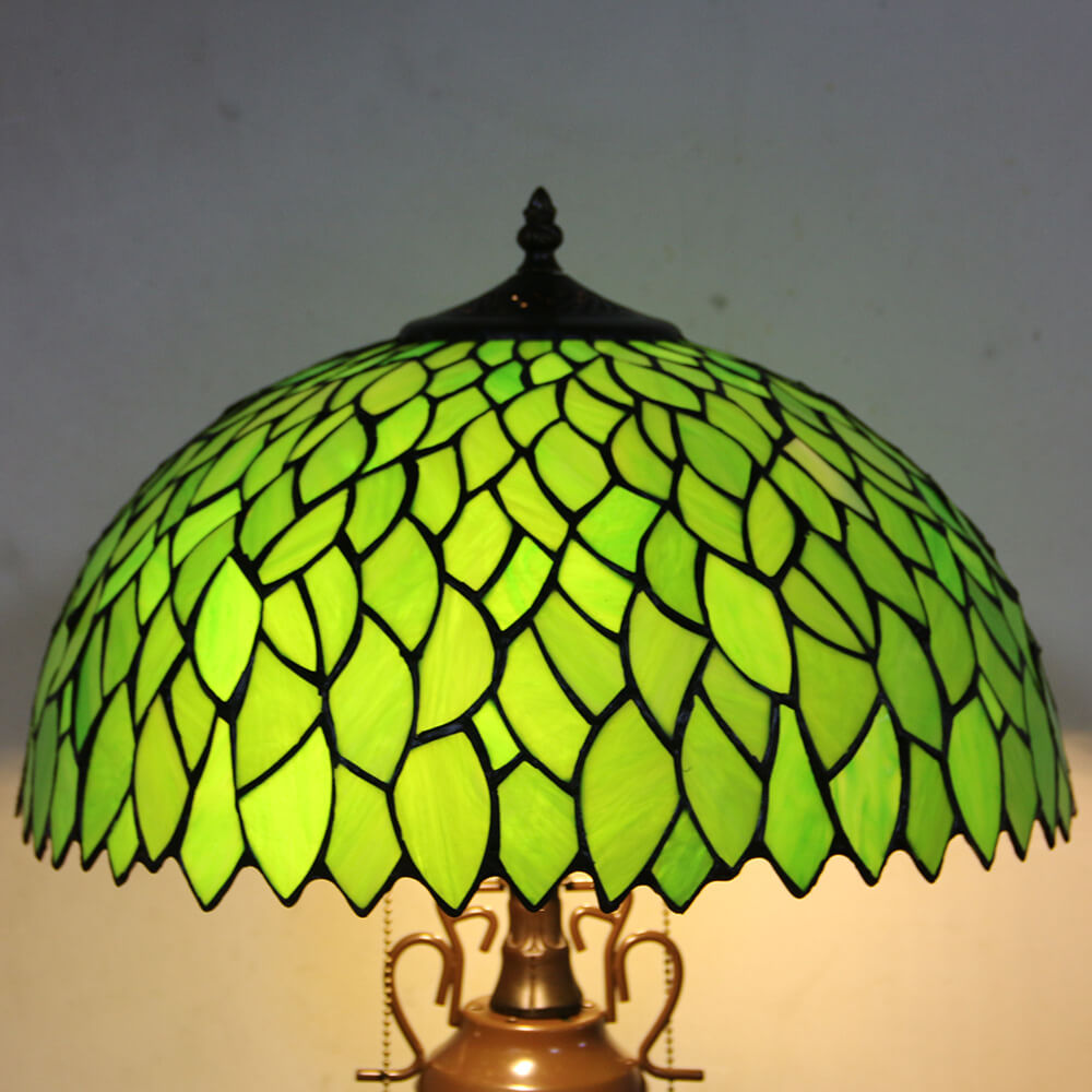 Glass Iron 2-Light Table Lamp