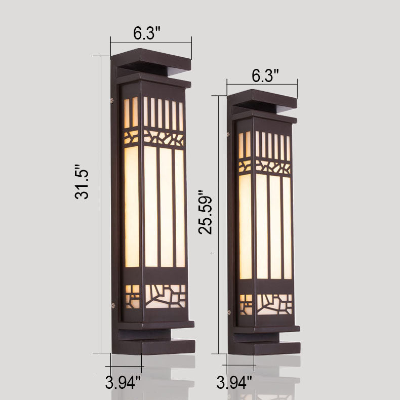 Imitation Marble Rectangular Outdoor Light