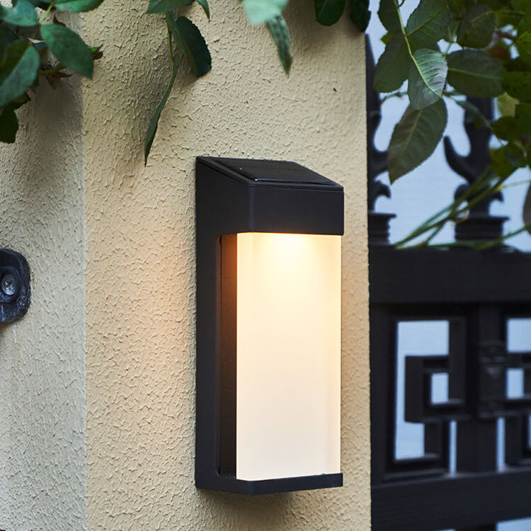 Square Frosted Glass Outdoor Light