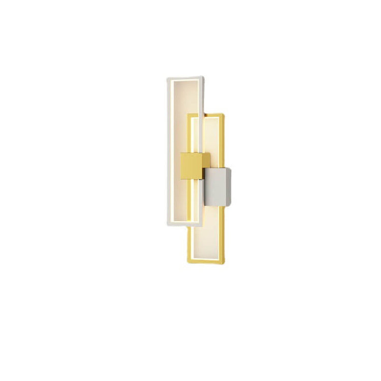 Square Frame Iron Silicone Wall Lamp