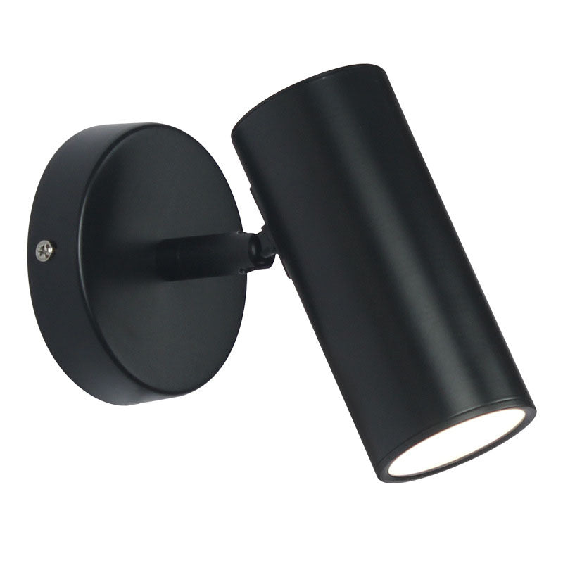 Plated Cylindrical Reading Wall Lamp