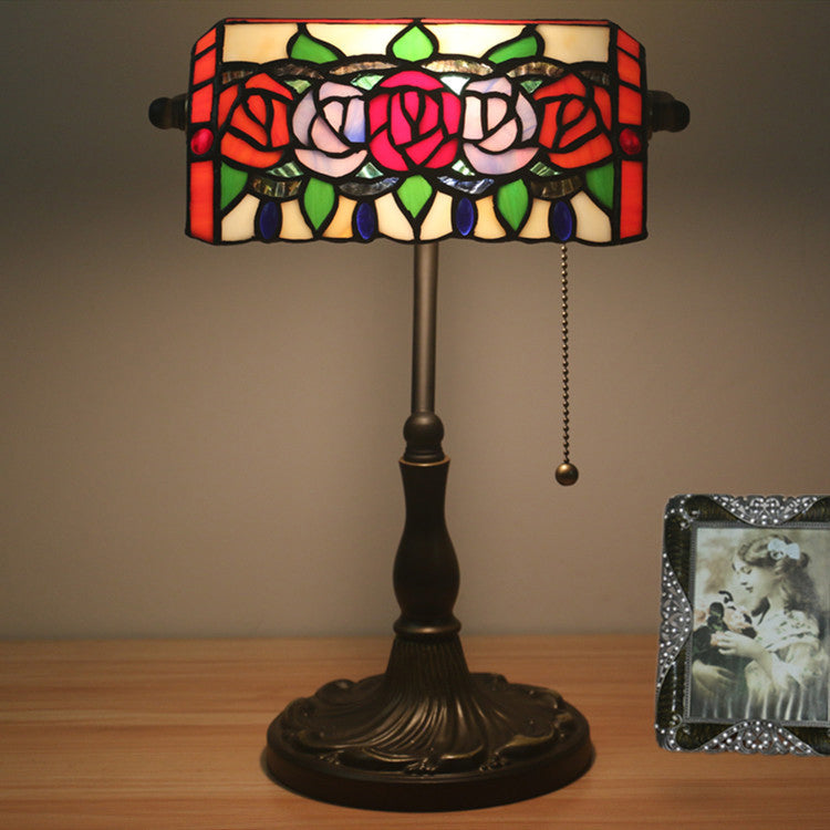 Rectangle Rose Zinc Alloy Table Lamp