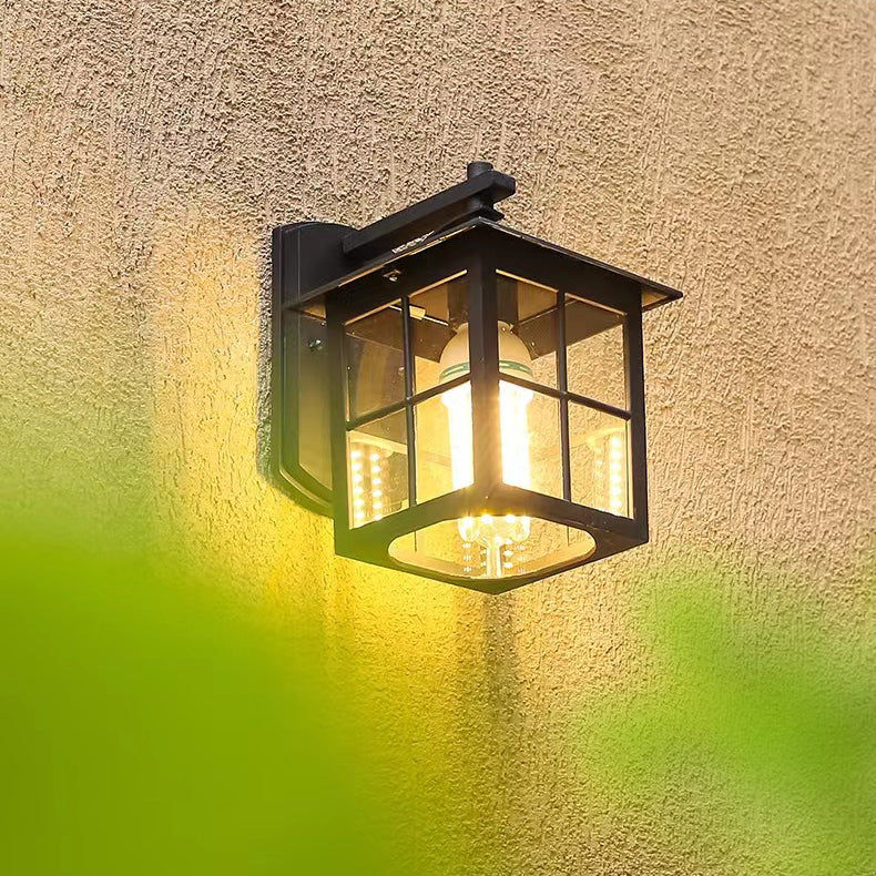 Aluminum Square Glass Patio Outdoor Light