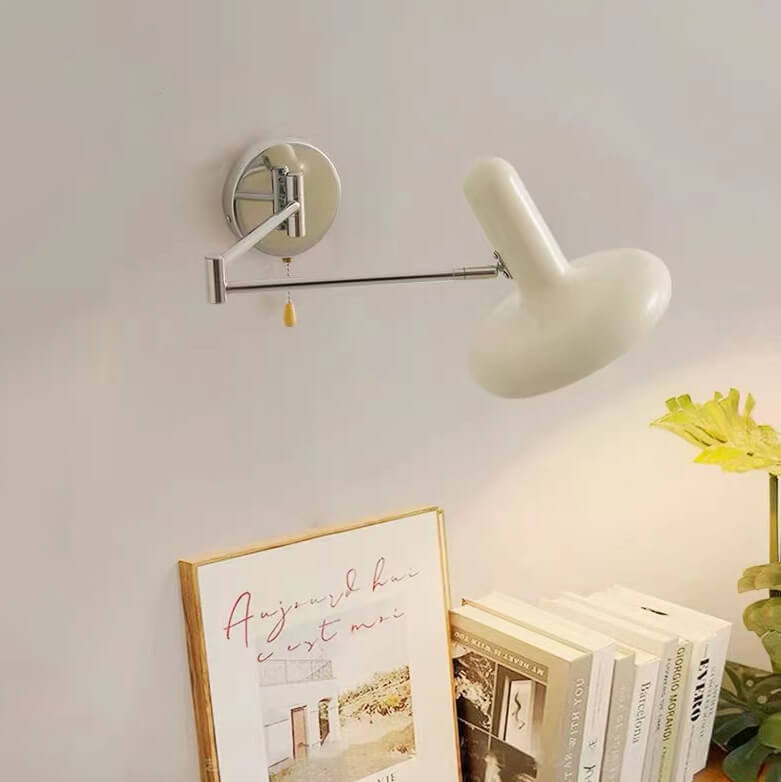 Cream White Iron Rocker Wall Lamp
