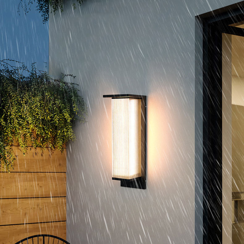Rectangular Stainless Steel Acrylic Outdoor Light