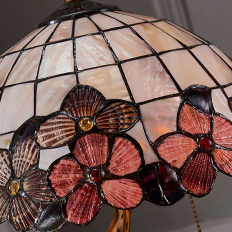Shell Stained Glass Full Table Lamp