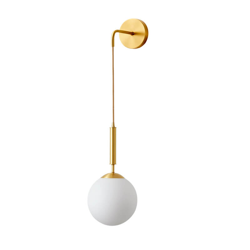 Round Ball Copper Glass Wall Lamp