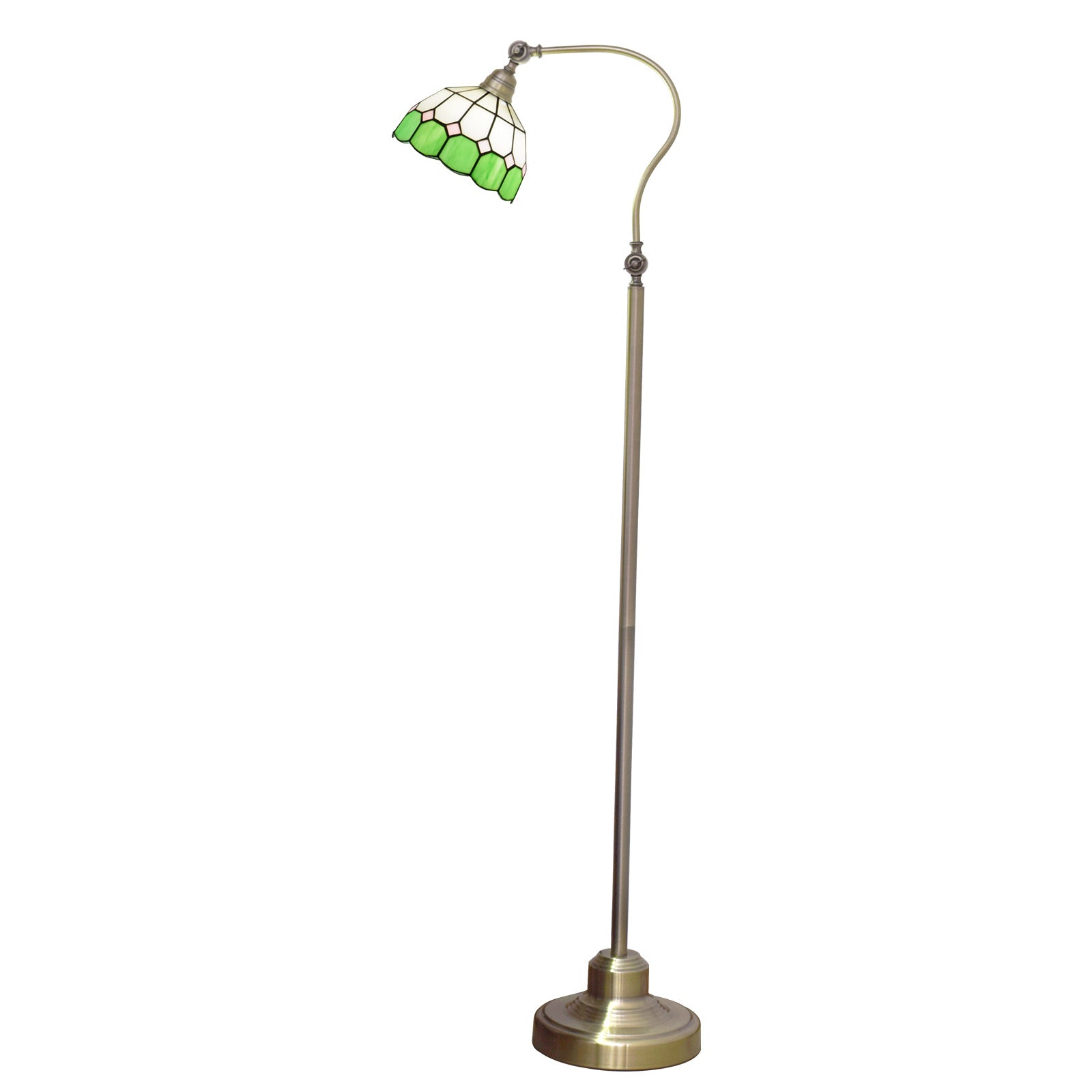Bowl Round Checkerboard Glass Floor Lamp