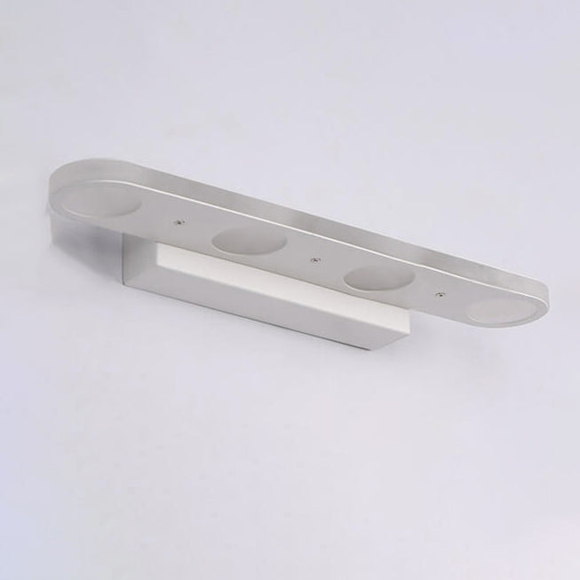 White Long Oval Acrylic 4-Light Wall Lamp