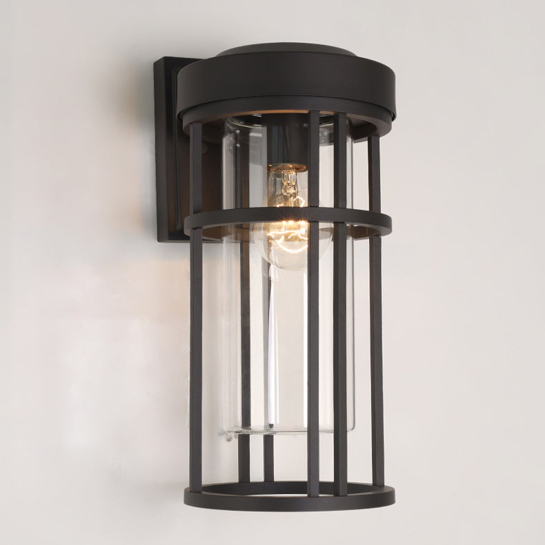 Aluminum Glass Cylinder Garden Outdoor Light