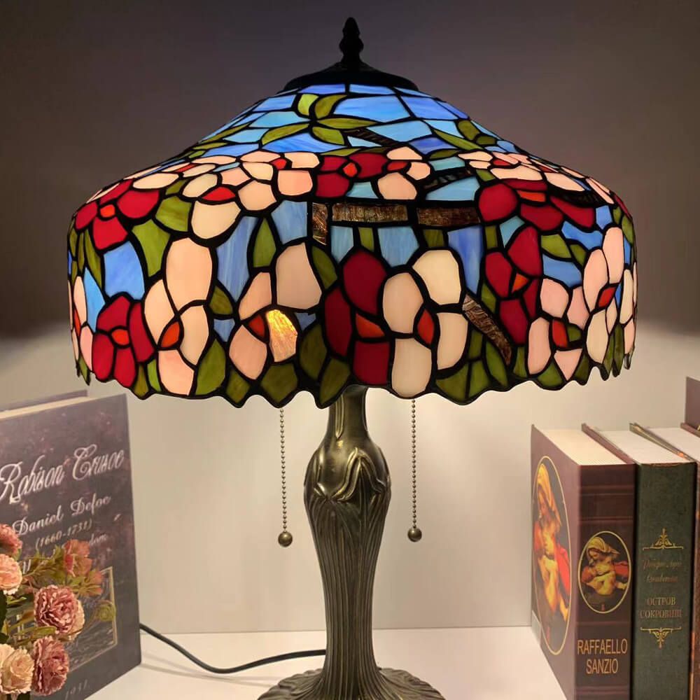 Stained Glass Mediterranean Dome Table Lamp
