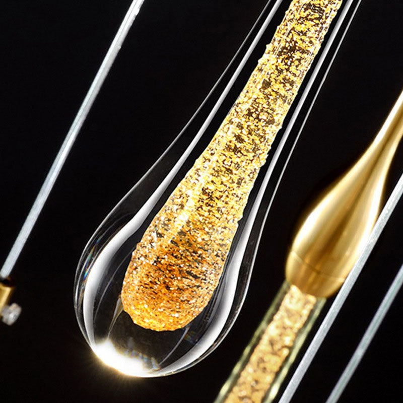 Teardrop Shape Crystal Bedroom Wall Lamp
