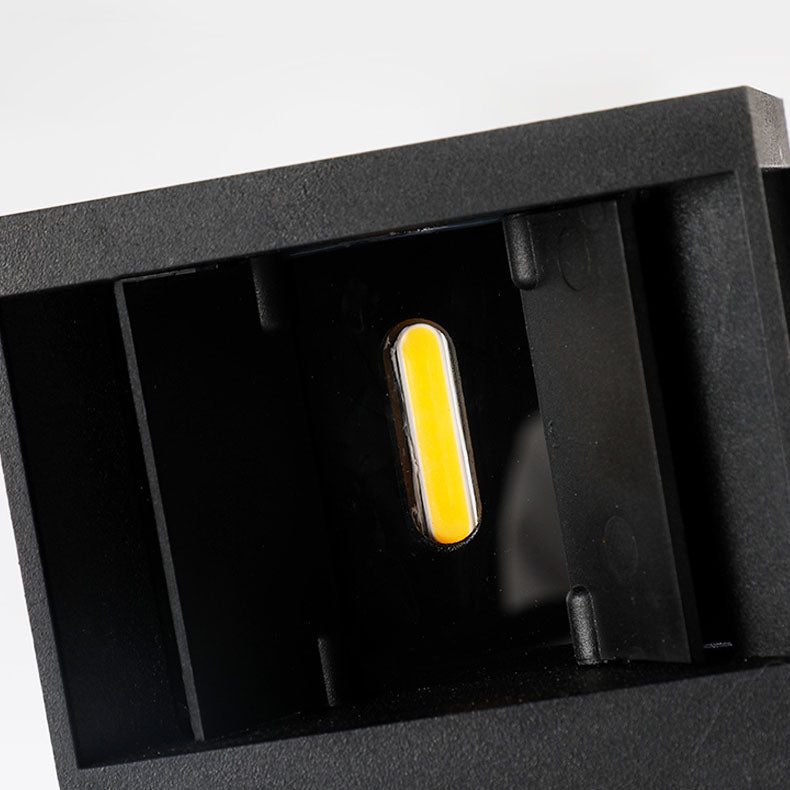 Square Striped Aluminum Garden Outdoor Light