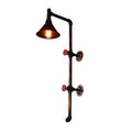 Iron Water Pipe Faucet Wall Lamp