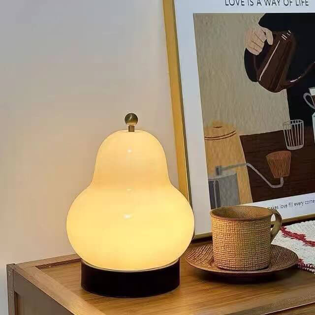 Cream Pear Shape Rechargeable Table Lamp