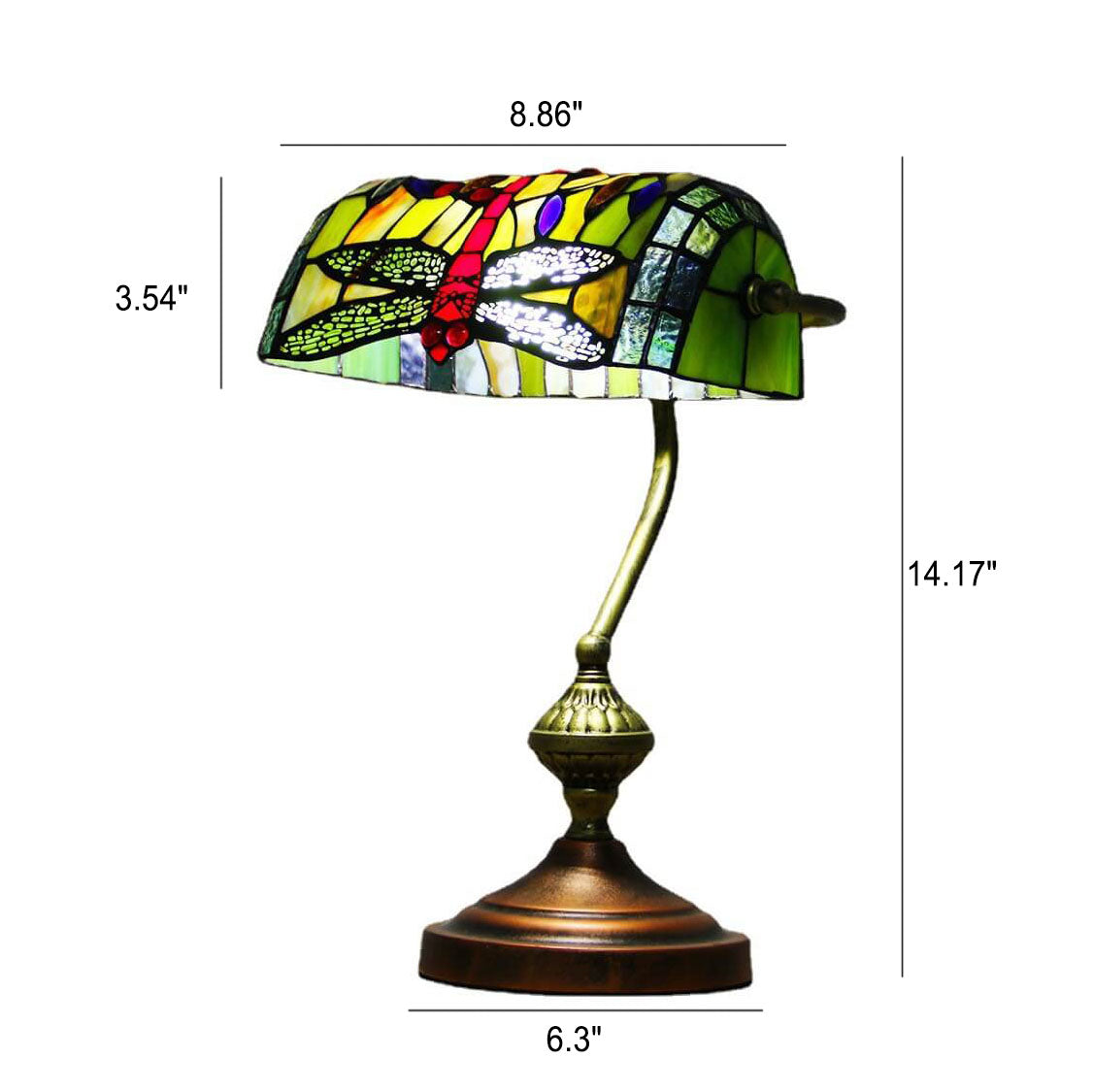Bank Glass Hardware Table Lamp