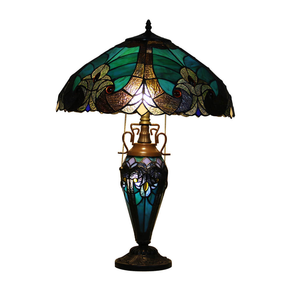 Glass Resin 2-Light Table Lamp