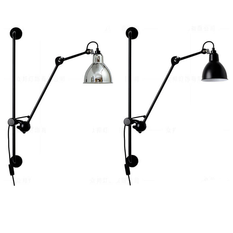 Iron Long Pole Swing Wall Lamp