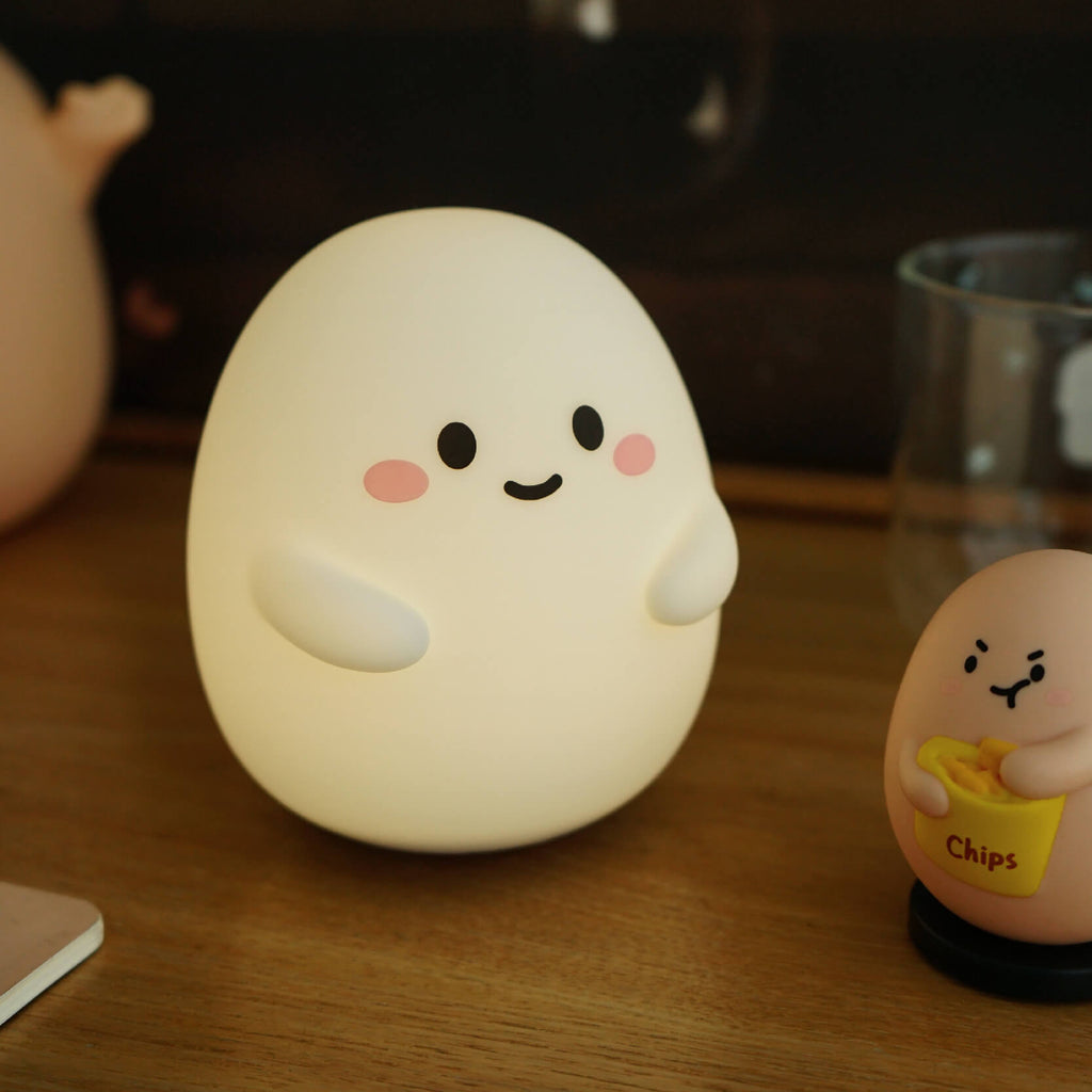 Cartoon Egg Silicone Kids Table Lamp