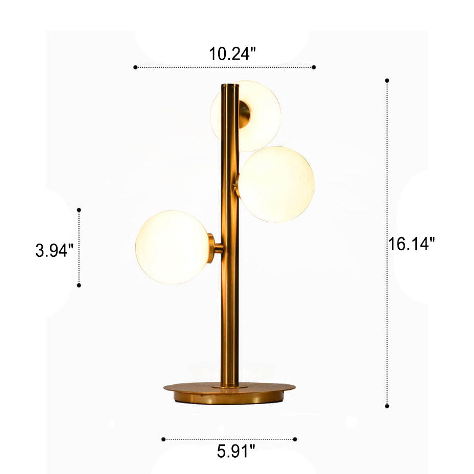 Magic Bean Glass Iron 3-Light Table Lamp