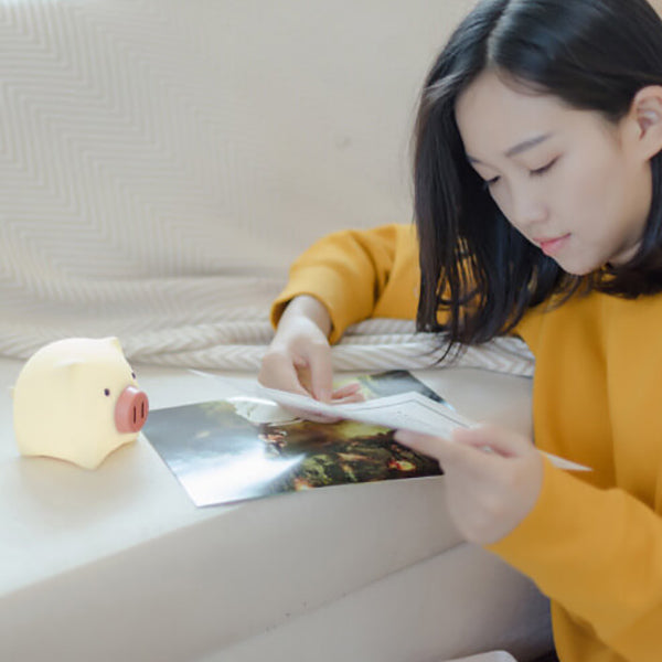 Cute Pig Touch Timer Table Lamp