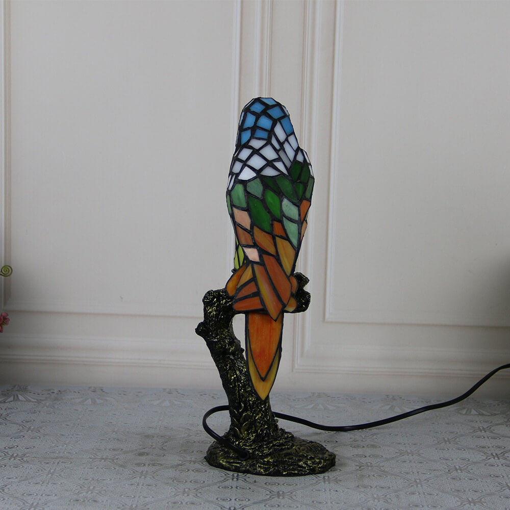 American Parrot Stained Glass Table Lamp