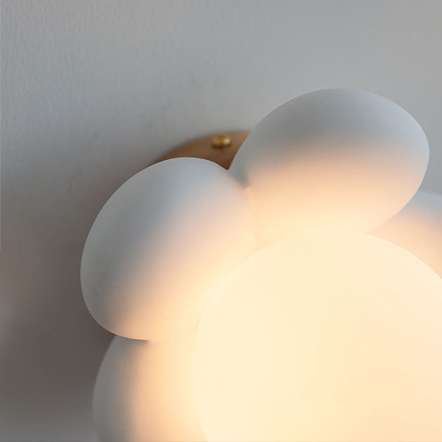 Flowers Shape Glass Ceramic Wall Lamp