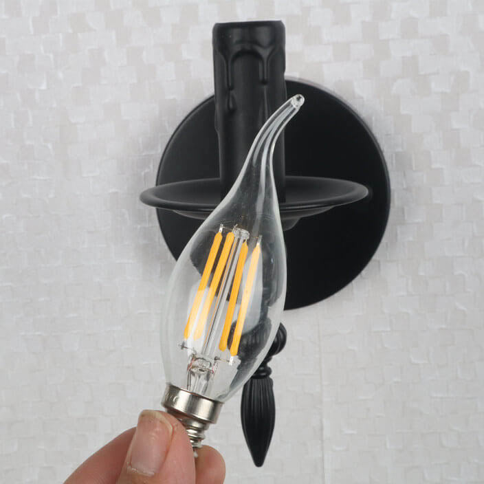 Iron Candle Wall Lamp